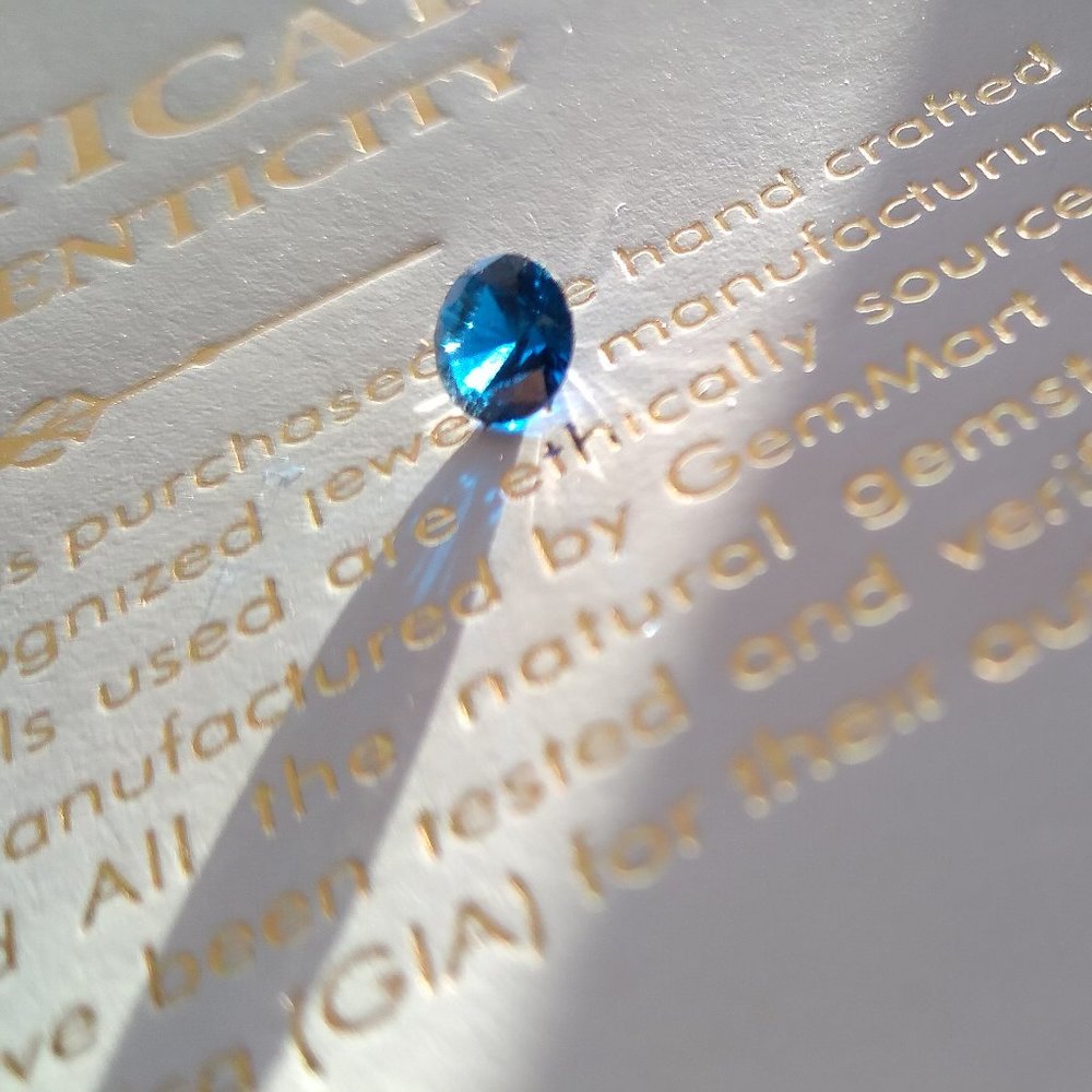 2 PCS Natural Sapphire Gemstone 5 mm Ceylon Blue Round Diamond Cut